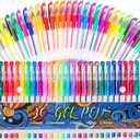 Gel Pens for Adult Coloring Books, 30 Colors Fine Point Gel Marker Pen with 40% More Ink for Drawing, Bullet Journaling, School Craft Supplies