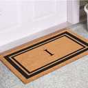 Calloway Mills 152962436I Black Border 24" x 36" Monogram Doormat, (Letter I)