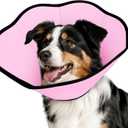 MIDOG Dog Cone Collar After Surgery, Soft Dog Cone Alternative to Stop Licking,Adjustable Elizabethan Recovery Cones for Small to Large Sized Dogs (Pink)