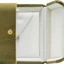 Velvet Necklace Pendant Gift Box Jewelry Display Storage Case (Olive Green)