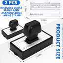 Marspark 2 Pcs Notary Stamps Includes Acknowledgement & Jurat Stamp Self Inking Notary Public Seal Supplies for Sworn and Subscribed, 1.38 x 3.35 inches