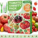 2 x 10 Pack Tomato Seeds Variety Pack -5000+ Garden Tomato Seeds for Planting Outdoors & Indoor Home Gardening Gift, Roma, Chreey Tomatoes & More