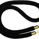 2Pcs Black Velvet Stanchion Rope, 5 Feet Crowd Control Rope Barrier with Gold Plated Hooks for Movie Theater, Queue Barrier, Grand Openings, WeddingMuseum, Hotel Celebration, Carpet Party Event