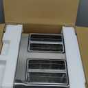 Toaster 4 Slice, Dual Independent Controls, Extra Wide Slot Toasters for Bagel, Bread, Waffles, 7 Shade Settings, 4 Main Functions, Removable Crumb Tray, 1500 Watts, Brushed Stainless Steel