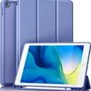 Akkerds Case Compatible with iPad 10.2 Inch 2021/2020/2019, for iPad 9th/8th/7th Generation Case with Pencil Holder, Protective Cover with Soft TPU Back, Auto Sleep/Wake, BluePurple
