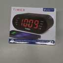 Timex Alarm Clock for Bedroom with FM Radio and 10 Station Presets, Clock Radio with Dual Alarms, USB Charger, Large Display, Sleep Timer, and Snooze  Black (T232B)