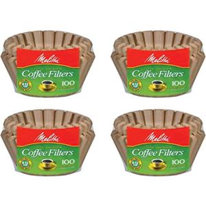 Melitta 8-12 Cup Basket Filter Paper (Natural Brown, 400 Count)