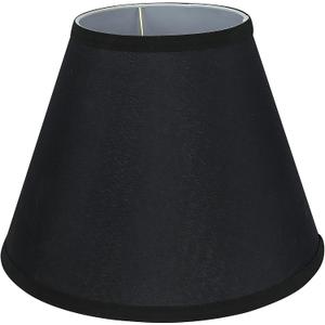 Aspen Creative 58878A Transitional Empire Shape Uno Construction Lamp Shade in Black, 6" Top x 12" Bottom x 9" Slant Height