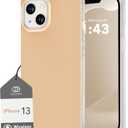 Cocomii - Rectangle Case Compatible with iPhone 13/iPhone 14 - Solid Color, Fashionable Hues, Glossy, Women Girls Men, Protective Phone Case for iPhone 13/14 6.1 inch, Nude