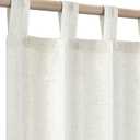 KOUFALL Sheer Curtains 63 Inch Length for Living Room 2 Panel Set, Linen Boho Farmhouse Semi Light Filtering Neutral Curtains for Bedroom Kitchen Dining Room Doorway Noren, 52x63 Inches Long, Cream