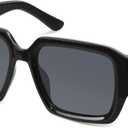 Oversized Square Sunglasses for Women Black Classic Square Sunglasses for Women Ladies Big Sun Glasses Vacation