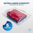 Seal Fresh 5 Gallon Large Plastic Storage Bags – 18" x 24" (50 Count) – Reusable XXL Extra Large Heavy Duty Clear Jumbo Freezer Zip Lock Bags with Sealable Zipper Top For Clothes, Travel, Moving