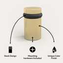 Mega Handles Floor Door Stopper, Quickly Installed Wall Protector, Wall Protectors from Door Knobs, Floor Door Stop with Mounting Hardware Included - Satin Brass - 2 Inch (1 Pack)