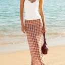 ZESICA Women's Sleeveless Lace Camisole Tops Summer 2026 Spaghetti Strap Tank Top Y2k Sexy Going Out Trendy Shirts (White)