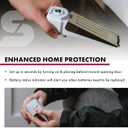 SABRE 120 dB Wedge Door Stop Security Alarm, Extremely Loud Wireless Alarm Siren Audible Up To 1,500 Ft., Non-Skid Pad, Compact Alarm Great for Home, Travel, Apartment or Dorm (White)