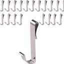 20 Pack Stainless Steel J Shaped Hook, Hanging Sink Grid Hook, Wire Rack Hook, Kitchen, Bedroom, Office, Wire Shelf