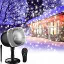 Christmas Snowfall Light Projector, Holiday Projector Lights with Remote Control,Rotating Snow Falling Lights,Outdoor Waterproof Landscape Decorative Lighting for Halloween Wedding Garden（Snow Spots）