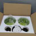 Bathroom Light fixtures Mid Century Wall Sconce 2-Lights with Green Striped Shade Glass Wall Mount Light Modern Vanity Lights for Over Mirror Bedroom Hallway Overhead