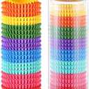 Gifbera Colored Mini Paper Cupcake Liners Vibrant Muffin Baking Cups 400-Count