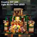 LocoLee LED Light Kit Compatible with Lego The Iron Golem Fortress 21250, 2023 Upgraded Creative Lighting Set Accessories Compatible with Lego 21250 Building Set (Lights Only, No Models)