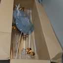 2 Sets Gold Candelabra,12 Arm Candlestick Holders with Acrylic Shades, 46'' High Large Floor Candle Holders for Wedding Centerpieces Table Decorations Fit 0.9" Candles and LED Taper Candles