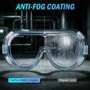 YunTuo 2 pack Safety Goggles, Adjustable,Lightweight Anti-Fog Protective Safety Glasses, Eye Protection, White