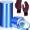 Jeyiour Heat Resistant Gloves and Sublimation Heat Tape, 9 Rolls High Temperature Tape with 1 Pair Gloves for Sublimation Silicone Bump, 10 Piece Set