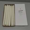 Bright White 10 Inch Taper Candles - Pack of 12 Premium Unscented, Dripless & Smokeless Hand-Dipped Candles for Birthday, Wedding or Dinner Decorations and Formal Candlelighting