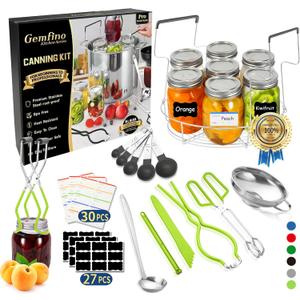 Canning Supplies Starter Kit with Canning Rack,Canning Kit for Beginners (Neon Green)