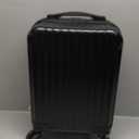 Personal Item Small Suitcase 18x14x8 Inches Hardside Built In TSA Lock & USB Port Lightweight Luggage With Removable Silent Wheels Underseat Carry-On Bag For Spirit and Frontier (Black)