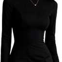 Women's High Waist Split Long Sleeve High Waist Flare Mini Dress, Extra Small 