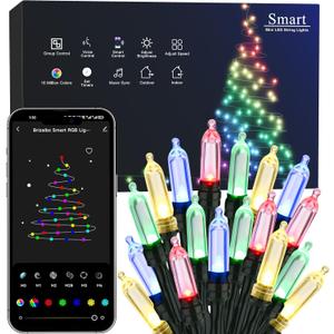 Brizled Smart Christmas Lights, 66ft 200 LED Color Changing Mini Lights, WiFi APP Controlled Xmas Tree Light, Dimmable Christmas Light Work with Alexa Google Home for Indoor Outdoor Year-Round Decor