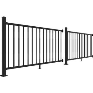 Metty Metal 4Ft W x 36in H Level Deck Railing Kit, Textured Black AAMA2604 Powder Coat, IBC Certified Guard Rail for Deck Porch Balcony Patio Outdoor