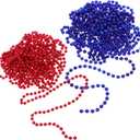 PRETYZOOM Patriotic Beaded Garland Chain Independence Day Memorial Day Decor for Tiered Tray Easy Installation Versatile Holiday Decorations Box