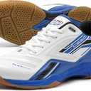 CS50 Lightweight Pickleball Court Shoe with Non Marking Rubber Sole Suitable for Indoor and Badminton Sport, 9, White Blue