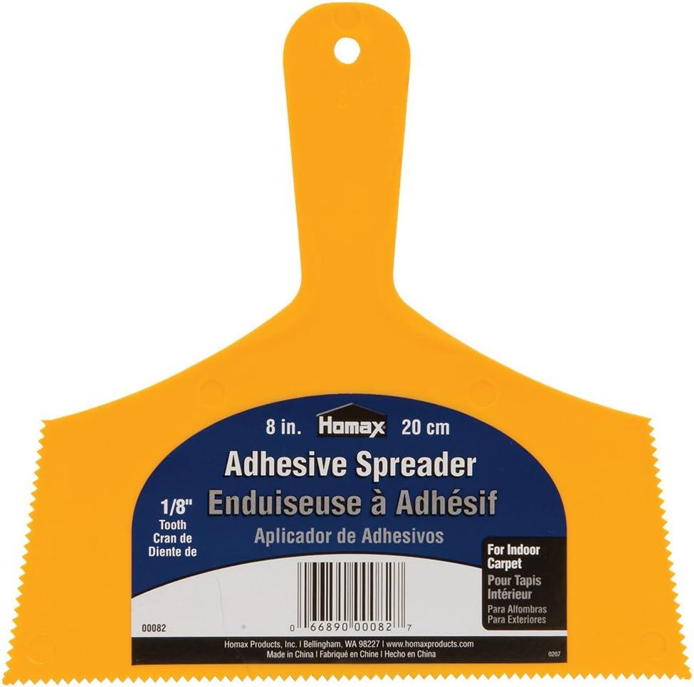 Homax Adhesive Spreader, Yellow, 8", 3/32" Tooth, Spreader for Vinyl Flooring