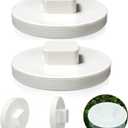 Frienda 2 Pcs 6 Inch NPT Male Threaded PVC Cleanout Plug PVC DWV Pipe Fitting Flush Sewer Cleanout Cap Cover Adapter for Plumbing Water Line Drainage Piping System