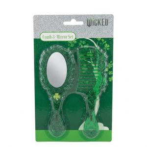 Wicked comb and mirror set, Green