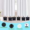 8 Pack 3.8LB Outdoor Curtain Weights, 8"x8" Curtain Weights Bag Drapery Weights Bottom with Tarp Clips and Hooks for Heavy Wind Outside, Tablecloth (Black)