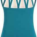 DANSHOW Tank Dance Leotards for Girls,Back M Straps.13-14Y, Turqoise