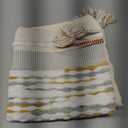 AmHoo Chenille Striped Textured Boho Throw Pillow Covers Aesthetic with Tassels Woven Decorative Pillow Case for Couch Bed Sofa Bedroom Modern Funky 18 x 18-Inch Grey