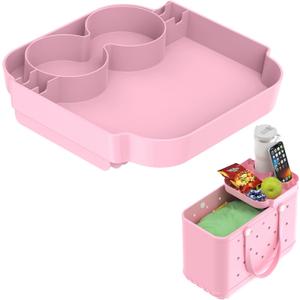KMOUANTS Beach Bag Tray Holder Compatibility with Bogg Bag and Simple Modern Large Beach Bag Beach Bags for Beach Bag Accessories (Color:Pink) 