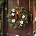 24Pcs Christmas Velvet Bows for Tree, Vintage Ribbon Bows Ornaments for Garland Wreath Gift Wrapping Treat Bag Bakery Candy Bags DIY Crafts Holiday Decor (Light Brown, 5" x 7", Width of 1")