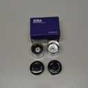 XIKE 2 Set 1.98" Chrome Protectors/Dust Covers/Grease Cap, Fits Trailer Wheel Hub 2,000 to 3,500 lb Axles - Black.