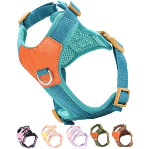 Blue Mediums Dog Harness for Medium Dogs, No Pull Dog Harness with 2 Leash Clips, Puppy Harness,Dog Vest Harness(Blue, M)