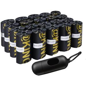 @KING@SKD Dog Poop Bags, 20 Rolls (300 Bags) Dispenser, Walking and Training Puppy Accessories, Hands-Free Carrier, Supports Small, Medium, Large Breeds. Committed to Give Back to Charity