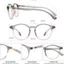 GUDVUE Blue Light Glasses, Computer/Gaming/TV/Phones Glasses for women, Anti Glare/UV400/Eye Strain (Gray Brown)