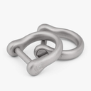 TISUR D Ring Keychain, Key Chain Rings, Heavy Duty Key Fob Ring Shackles, U Shape Key Ring for Car Keys Purse