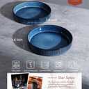 famiware Star 7.5" Pasta Bowls Set, Salad Bowl Set of 4, Double Reactive Glaze, Stackable, Ideal for Your Friend for Housewarming, Festivals, Nebulas Blue