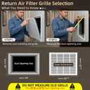 Fancat Return Air Filter Grille for 24x20 Ducts, Steel Vent Cover Grille with Removable Door for 1 Filters | Suitable for Sidewall & Ceiling | White Coating | Outer Dimensions: 26 5/8 W x 22 5/8" H
